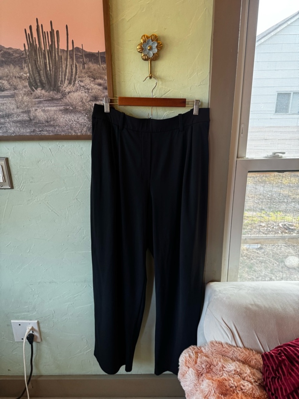 Lululemon Daydrift High-Rise Trouser Pants Womens XL Black Wide Leg Pleated - Picture 3 of 7